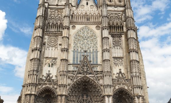 Gothic cathedral of Saint Gatien in Tours, Loire Valley  France